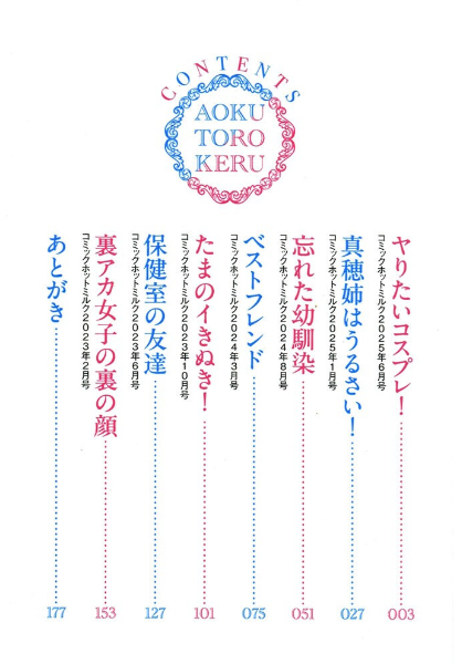 青くとろける【野田ぐり】目次
